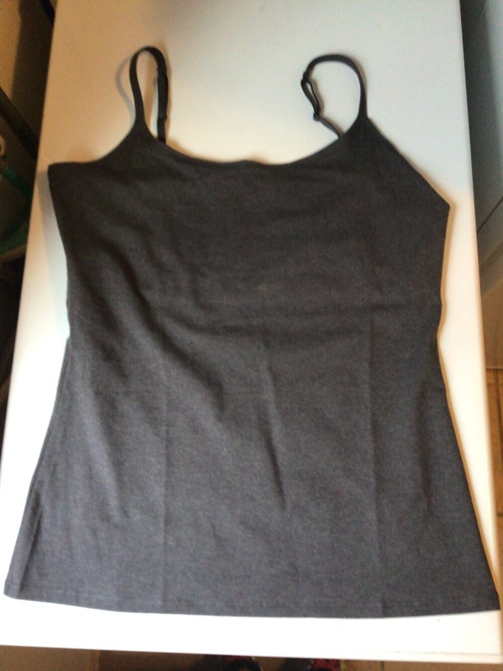 Pact Women's Dark Heather Gray Shelf Bra Camisole XL